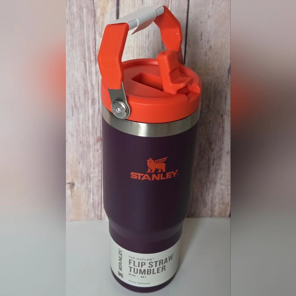 Stanley Purple & Orange Flip Straw 30oz Tumbler NWT - Picture 8 of 11